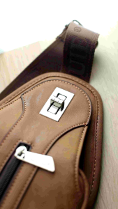 Original Polo Louie Mens PU Leather Chest Bag High Quality Crossbody Bag Shoulder Pack Beg Lelaki
