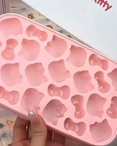 แม่พิมพ์น้ำแข็ง ลายแมวเหมียว ถาดทำน้ำแข็งซิลิโคน เกรดอาหาร ใช้ในครัวเรือน กล่องเก็บน้ำแข็ง พร้อมส่ง