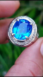 Cincin Batu Permata Blue Kashmir