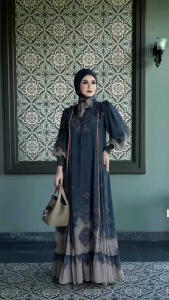 GAMIS TERBARU SYARI  SYARI TRENDI BRANDED PRODUK PREMIUM FASHION MODERN MEWAH ELEGAN BAJU DRESS ETNIK MUSLIM BATIK ETNIK SAHARA