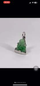 จี้พระปิดตาพลอยหยกเขียวพม่า (Jade)#จี้ #จี้พระ #จี้เงิน #พลอย #พลอยแกะสลัก #พลอยแท้ #พลอยหยก #จี้มงคล #จี้พระปิดตา