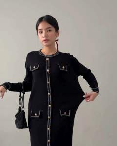 ADELLINE | KAIRAV DRESS | KNIT LONG DRESS | DRESS WANITA
