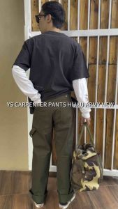 YS- Carpenter Pants Celana Carpenter Losse Fit Chino Hijau Army / hijau Tua Trend Fomo Korea Style kaWork Pants