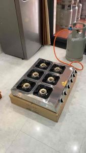 Bếp 6 Lò Đầu Đốt Đồng Chuyên mỳ cay  bánh xèo ... Giá sel sập sàn