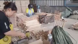 Eco natural wood multi purpose standing rack