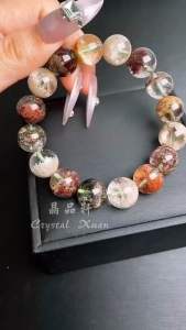 [现货] 13mm 彩幽灵手串｜聚宝能量 × 财运磁场 × 贵人相助｜Color Phantom Quartz Bracelet｜Wealth • Fortune • Guidance