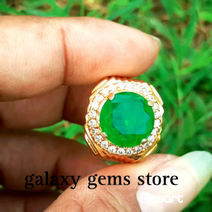 CINCIN BATU ZAMRUD ZAMBIA NATURAL STONE