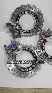 Kaliper 2P 2 Piston Koin + Piringan Cakram Depan 230MM + Breket Nmax new Nmax Old