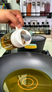 MIISOO Botol Botol Serbaguna Kaca Botol Minyak Goreng wadah Saos/Kecap Anti tumpah