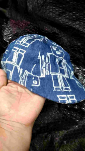 CAE - Topi Pelukis Baret Anak Laki 1-3 Tahun Robot Biru Berets Flat Hat Import