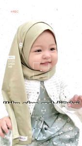 Kerudung Pashmina Kancing Jilbab Anak Perempuan Usia 2-8 Tahun Jersey Premium Hijab Pasmina Instan Anak