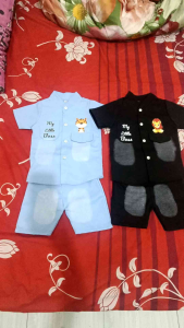 SETELAN KEMEJA DENIM ANAK LAKI LAKI 1-4 TAHUN