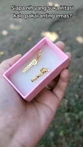 anting nama titanium anti karat anak dewasa anting titanium anting nama murah anting