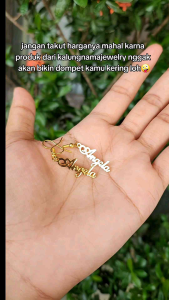 Anting Nama Titanium Anti Karat Anak Dewasa