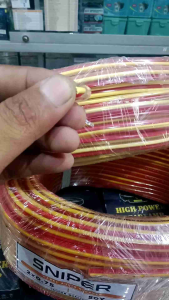 KABEL LISTRIK TEMBAGA SERABUT  HYO  2 X 075 50YART  KULIT TERLAPIS SELANG PELINDUNG KABEL yang membuat kabel anti air