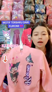 JAKET ANAK PEREMPUAN KUROMI ZIPPER ANAK CEWE UMUR 1-12TAHUN
