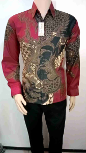 BATIK ARTA motif MAHESSA ABANG ARTA BATIK SUPER KODE 008 l batik lengan panjang l batik pria premium batik merah 10.10 23 batik exclusive grosir batik l batik terbaru