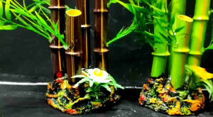 Hiasan Akuarium Bambu China & Pohon Bambu Tinggi Plastik