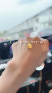 LUNASPACEEEE 18k Golden Bean Necklace Korean Style Jewerly Daily Wear