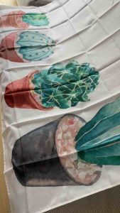 ป้ายผ้าแขวนตกแต่งรุ่นกระบอกเพชรสไตล์มินิมอลขนาด130x150cm.