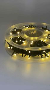 ไฟประดับขดLED 380 หัว 50 เมตร สายดำ สีวอร์มไลท์