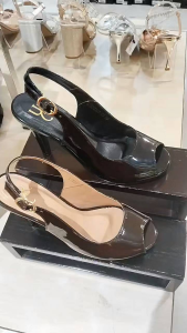 YONGKI KOMALADI‼️ sandal tali wanita heels 9cm glossy mewah