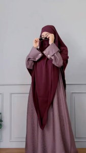 Jilbab Hijab French Khimar Terbaru Model Lancip Bahan Jersey Sayyida By Khadijah