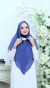 Hijab segi empat instan hijab zipper sania by Elzahra Hijab