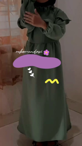 GAMIS ANAK CRINKLE SERIES 3-12TH JUNIOR / PAKAIAN ANAK POLOS MODERN