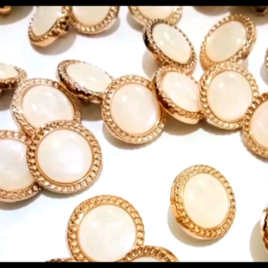 KANCING Mutiara Datar - Kancing Emas Timbul Premium Diameter 11mm / 13mm / 15mm / 18mm / 21mm