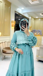 REALPICT COD DRESS JELITA FREE FASMINA CASUAL KODE 017 BAHAN CERUTY PREMIUN MIX BRUKAT KATUN BORDIR APLIKASI PAYET SWAROSKY TERMURAH BEST SELLER TANGAN PERTAMA KONVEKSI / PRINTING / MOTIF PREMIUM GAMIS PESTA GAMISPREMIUM