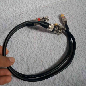 Kabel Audio Jack Xlr Female 2 To Rca 2 Sepasang - Kabel Canare Hitam