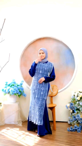 Long Vest Brukat Outer Wanita Kondangan Rompi Panjang Tali Samping Hits Kekinian