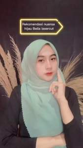 Bella Square Lasercut Pooycotton Kerudung Jilbab Hijab Segi Empat Persegi