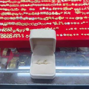 Stud Earrings with Russian Stone