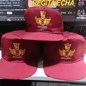 Topi Sekolah SD Polos Isi 10 Pcs Bordir Tutwri