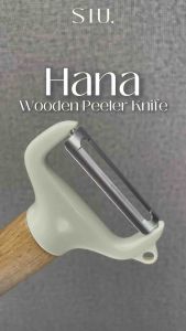 Hana Wooden Peeling Knife - Alat Pengupas Buah Sayur Kayu Serbaguna Multifungsi Astetik Ringkas