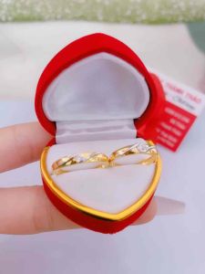 Nhẫn đôi - nhẫn cưới vàng tây sang sịn -nhìn là muốn cưới liền ạ🥰 ib hd đo sai