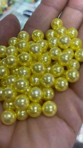 Hạt nhựa màu vàng bóng đẹp 8li làm trang sức handmade đẹp
