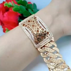 GELANG RANTAI TITANIUM JUMBO LAPIS EMAS DEWASA