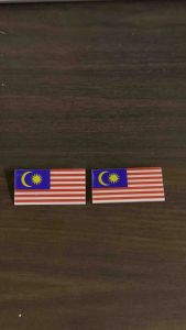 Lencana Tag nama (Pin/Magnet) Bendera Malaysia Jalur Gemilang /Saiz 5x2.5cm