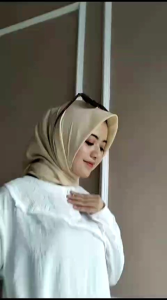 GAMIS POLO LINEN / GAMIS MIX RENDA / GAMIS MUSLIMAH POLO LINEN PUTIH POLOS