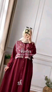 Ristya Dress Nabtik Terbaru Brokat Kekinian