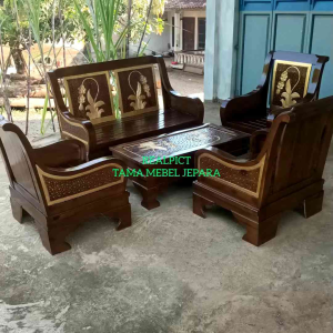 kursi tamu jati Jepara terlaris set meja tamu jati termurah