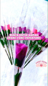 Bunga mawar kain flanel/hari guru/hari ibu/hari valentain/perpisahan/hadiah