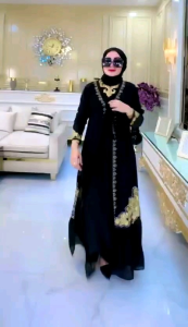 Empat Saudara // COD Gamis Abaya Turkey & Abaya Arab Warna Jersey Mix Ceruti Bordir Mote Swarosky