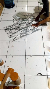 setiker striping print cutt VARIO 160 bodi putih ala thailand