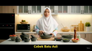 cobek cowet plus ulekan batu asli proses bubut