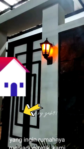 Terbaru lampu hias dinding / lampu tembok minimalis / lampu teras out door - Hitam