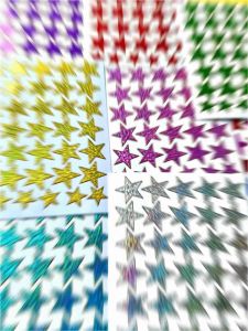Gold Silver Stars Sticker Red Blue Green Purple Colorful Shinny Glittering Stars Good Quality [SG Seller] Support Local Gold Color Trimming Star Small Big Star mygiftskingdom